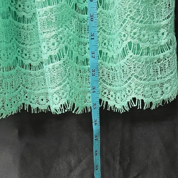 En Creme Mint Lace Mini Dress - Picture 9 of 9